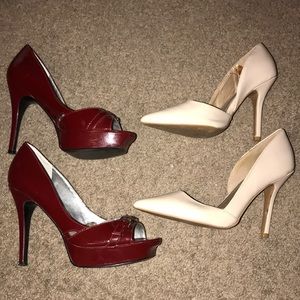 BUNDLE!!!!! Charlotte Russe pumps and Guess heels